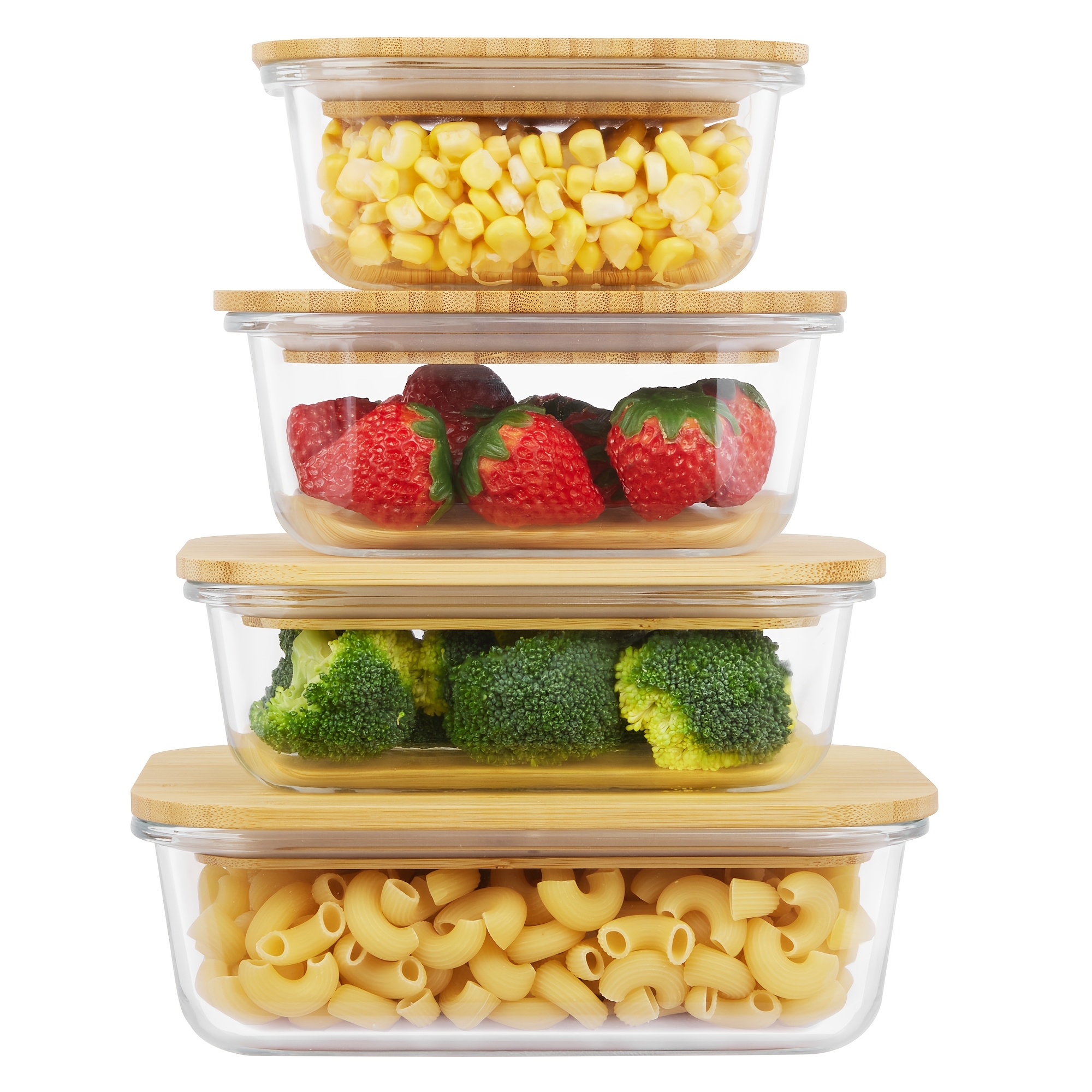 Meal Prep Freezer - 8pcs(4pcs Containers And 4pcs Lids) Food