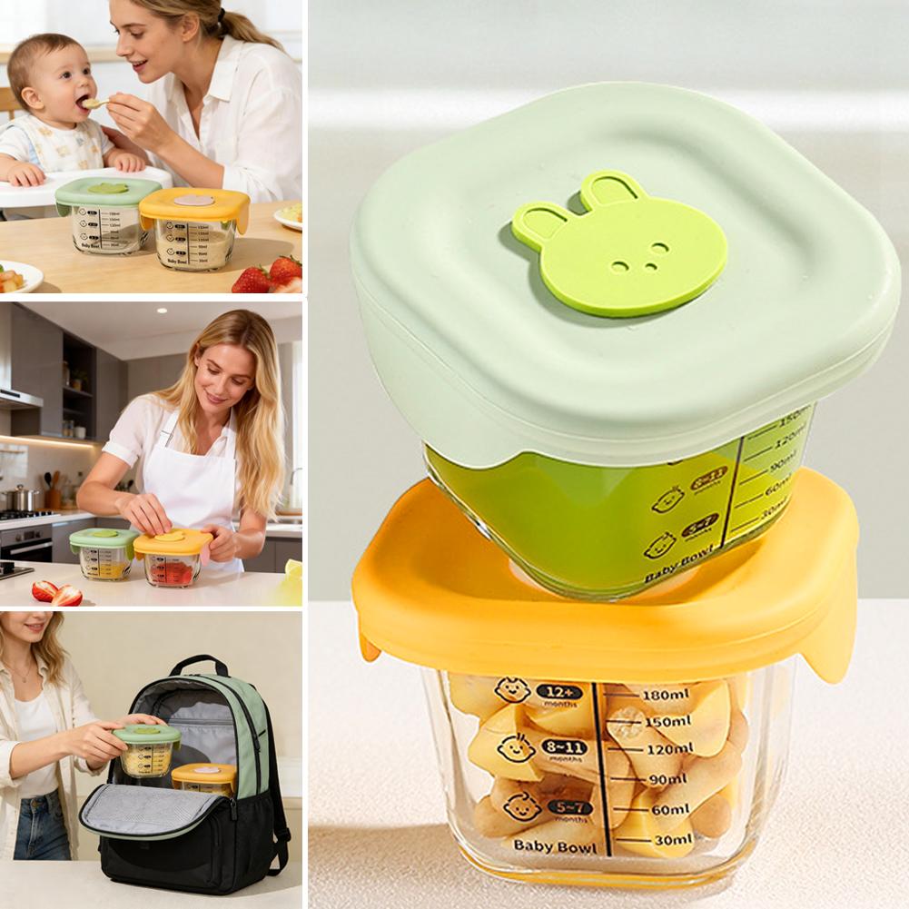 Meal Prep Menu - 2PCS Glass Steaming Bowl Baby Food