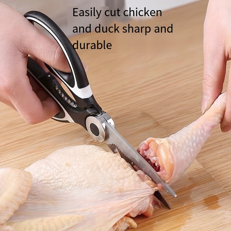 Meal Prep Chicken - Durable Stainless Steel Kitchen Scissors, Multi-Functional