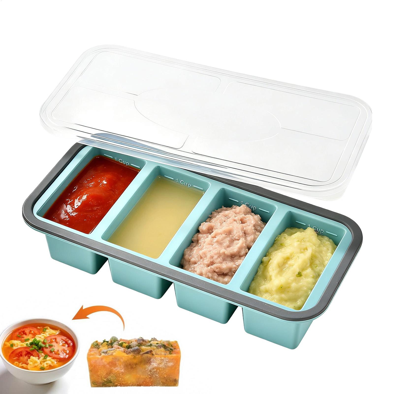 Silicone Freezer Tray Mold wit - Meal Prep Menu review and price
