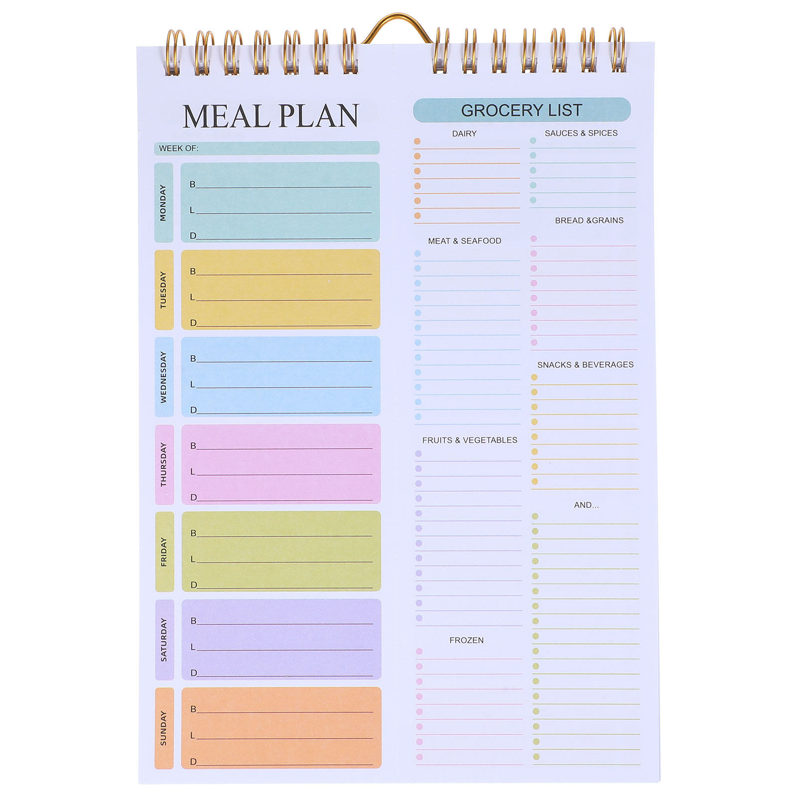 Meal Planner Notebook Weekly A - Meal Prep Menu review and price