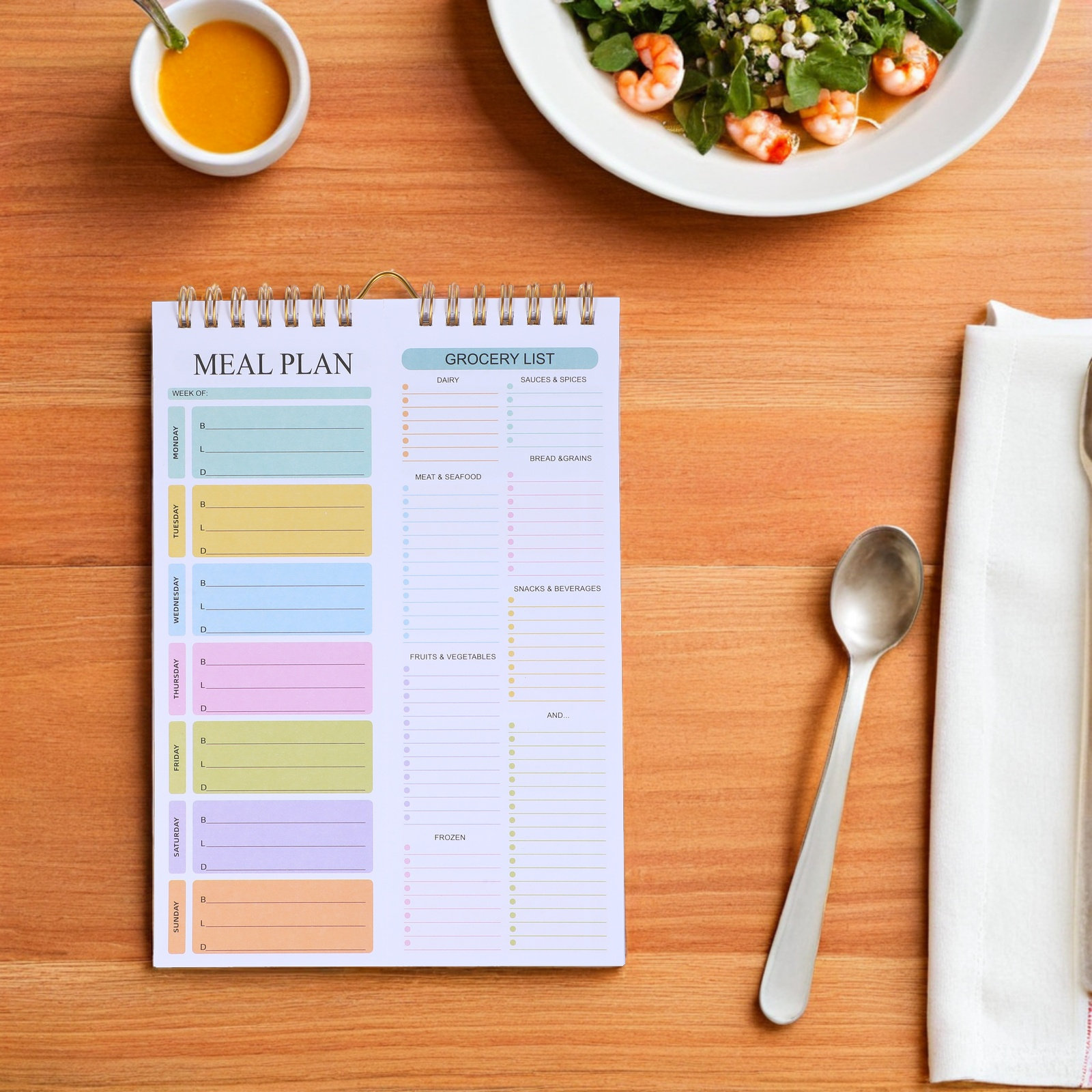 Meal Planner Notebook Weekly A - Meal Prep Menu review and price