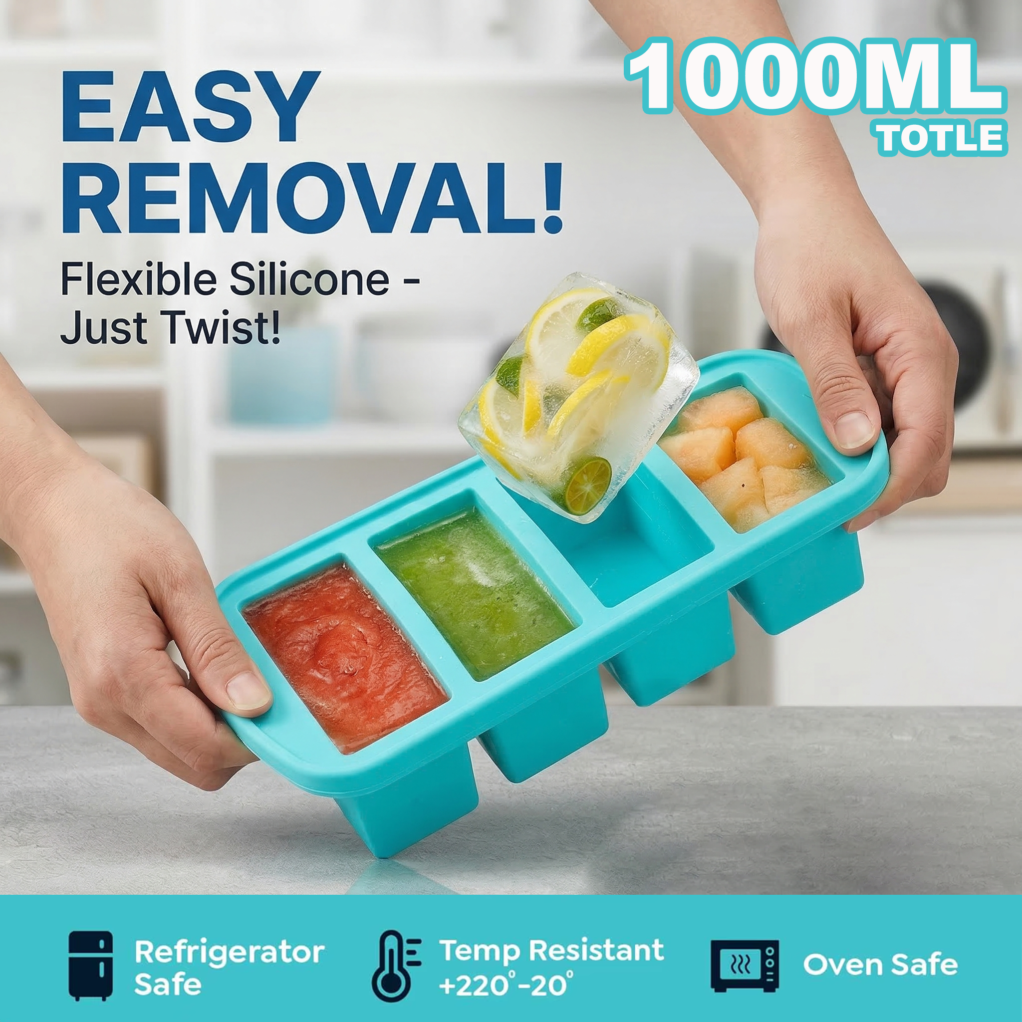 1000ML Silicone Freezer Tray w - Meal Prep Menu review and price