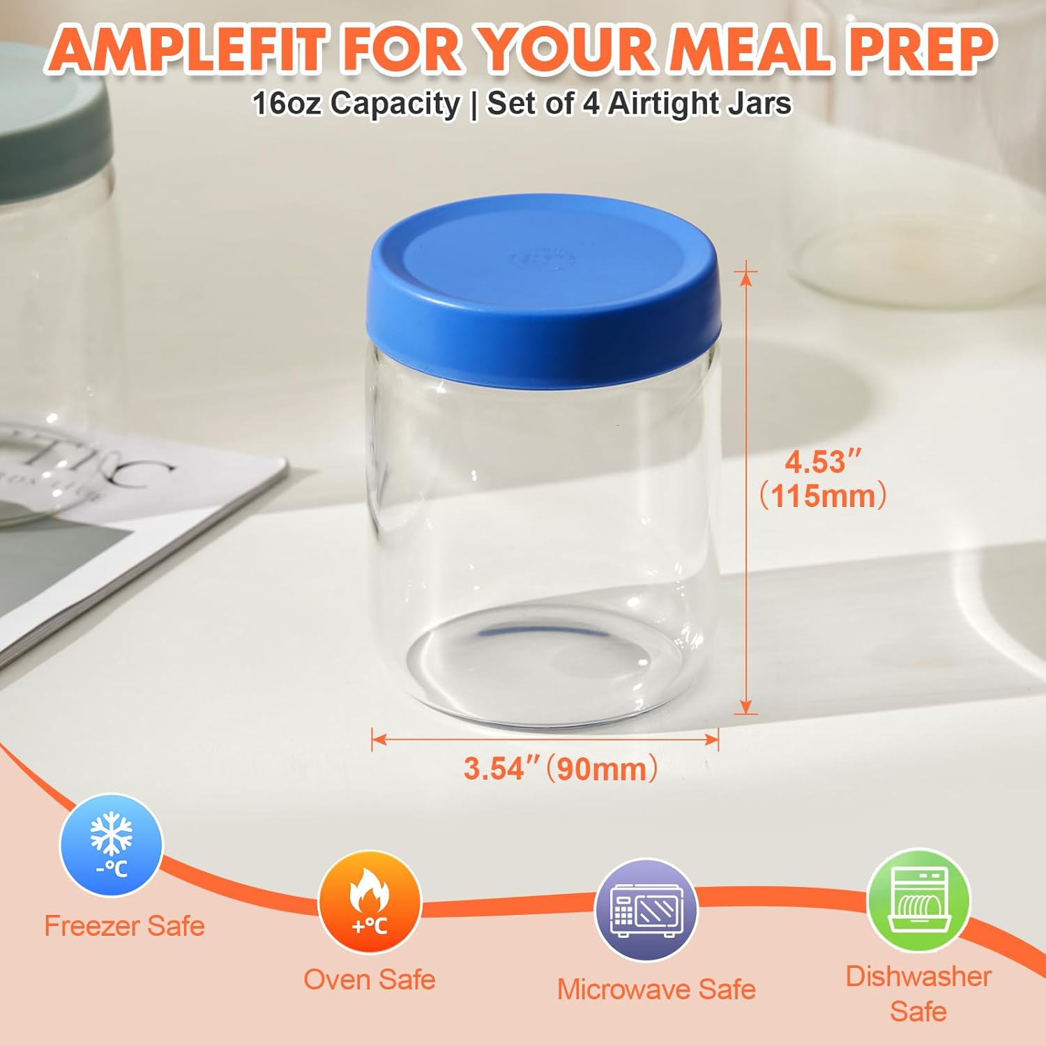 Premium 16oz Borosilicate Glas - Meal Prep Freezer review and price