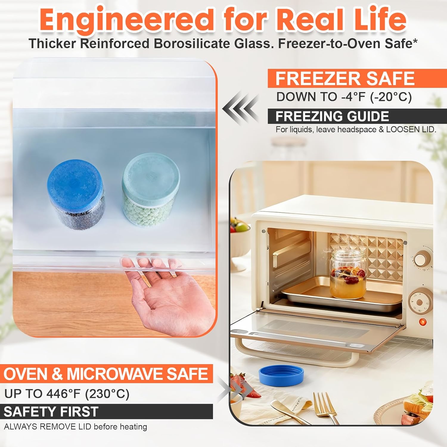 Premium 16oz Borosilicate Glas - Meal Prep Freezer review and price