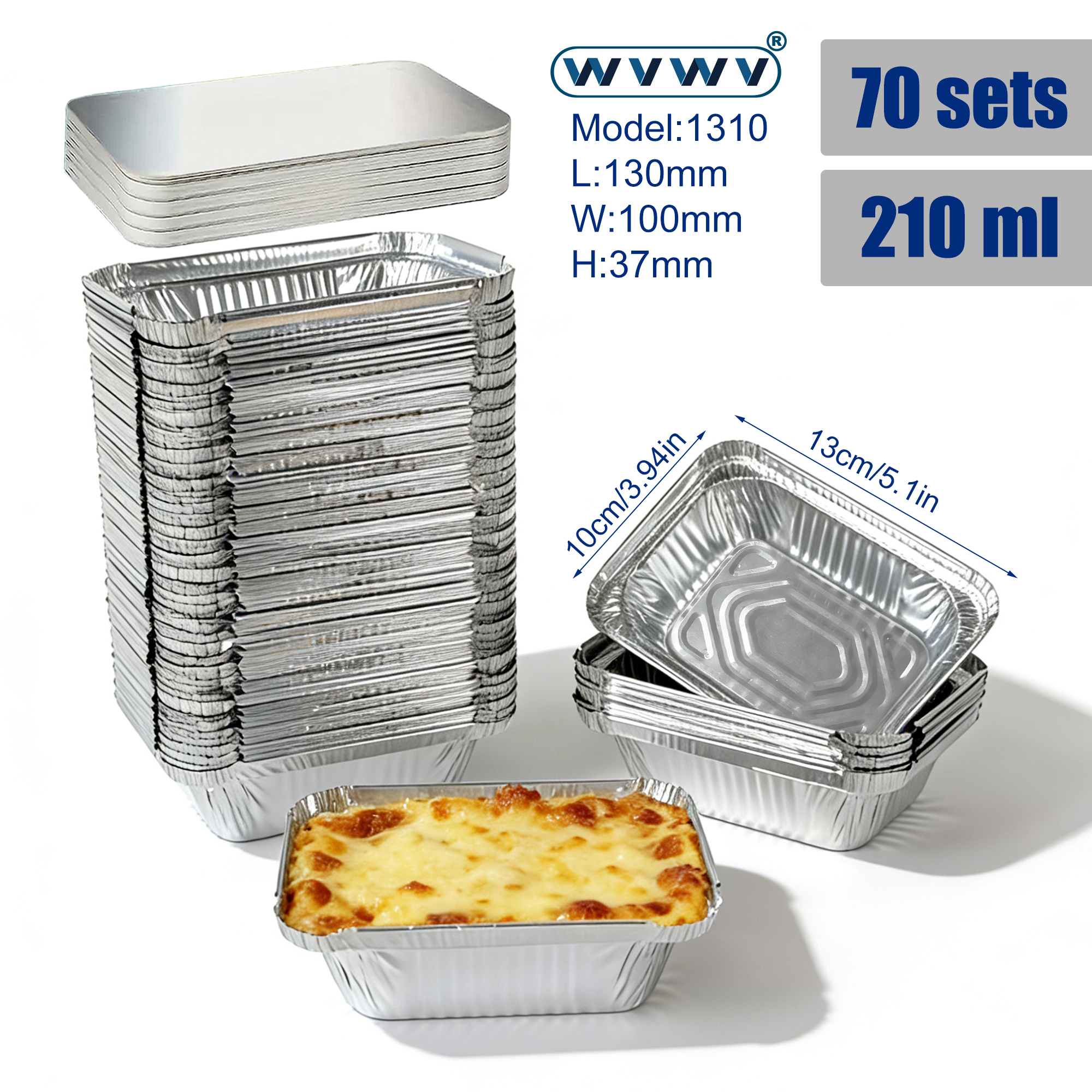 70Pcs, 210ml Cake-Shaped Alumi - Meal Prep Menu review and price