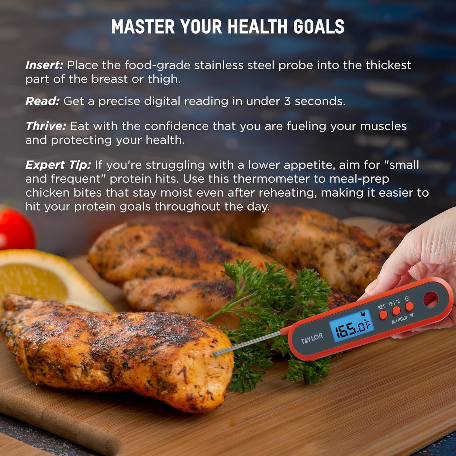 Digital Waterproof Meat Thermo - Meal Prep Chicken review and price