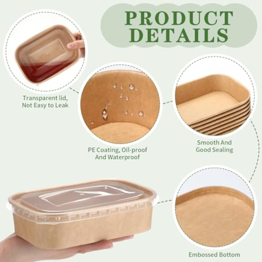 50 Pack Disposable Food Contai - Meal Prep Yogurt Bowl review and price