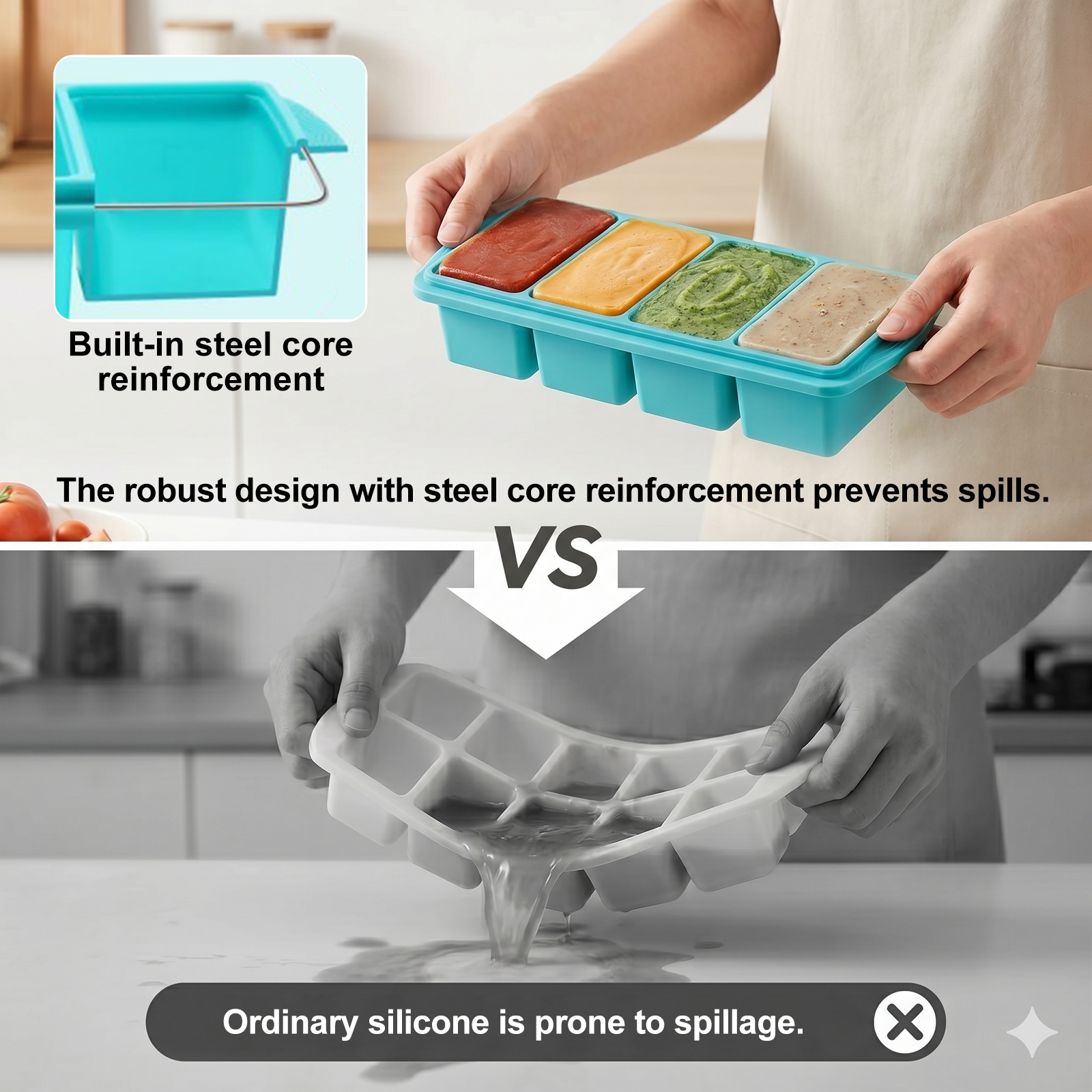 Silicone Soup Freezer Tray wit - Meal Prep Menu review and price