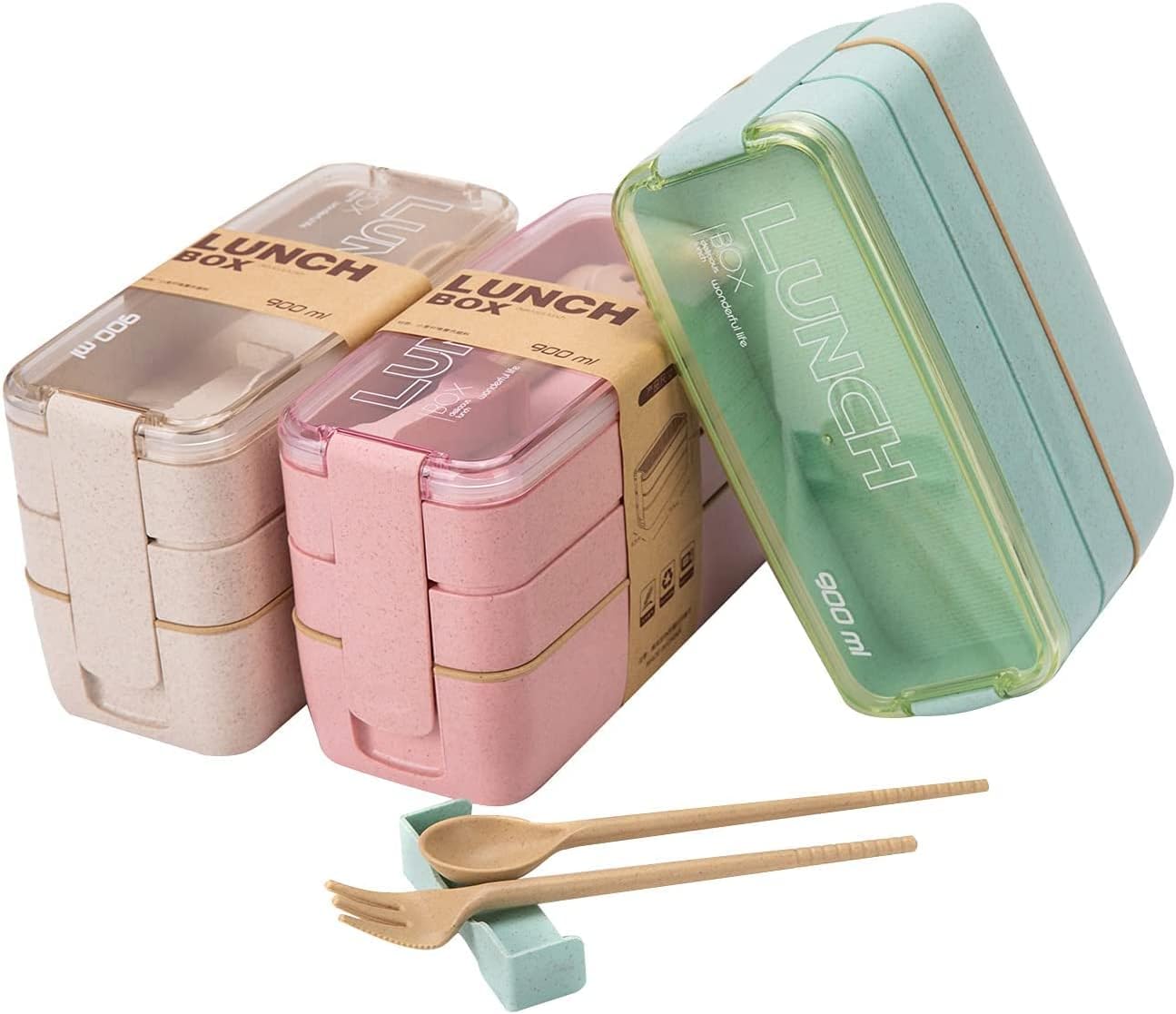 Rarapop 3 Pack Stackable Bento - Meal Prep Japanese review and price
