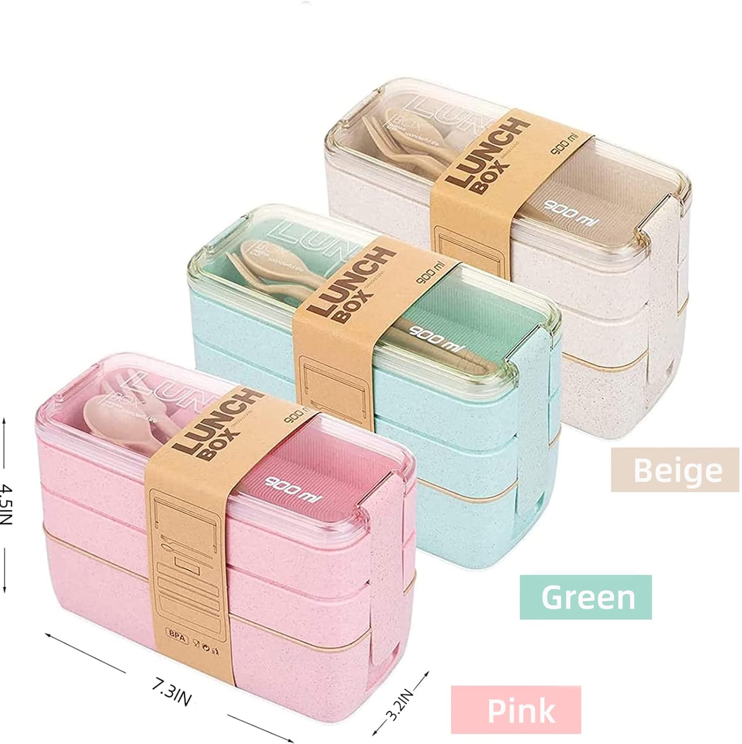 Rarapop 3 Pack Stackable Bento - Meal Prep Japanese review and price