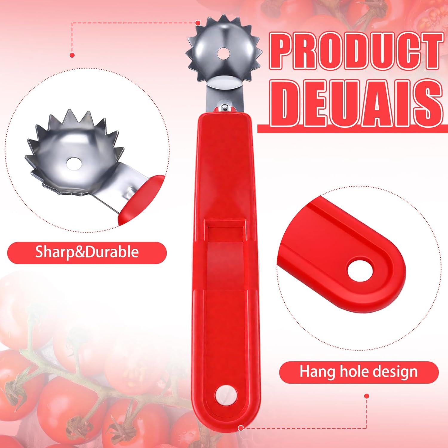 4 Pcs Tomato Corer Tool Strawb - Strawberry Huller review and price