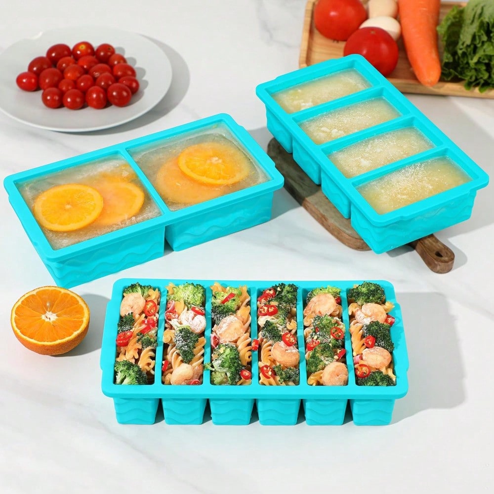 3-Pack Silicone Freezer Trays  - Meal Prep Freezer review and price