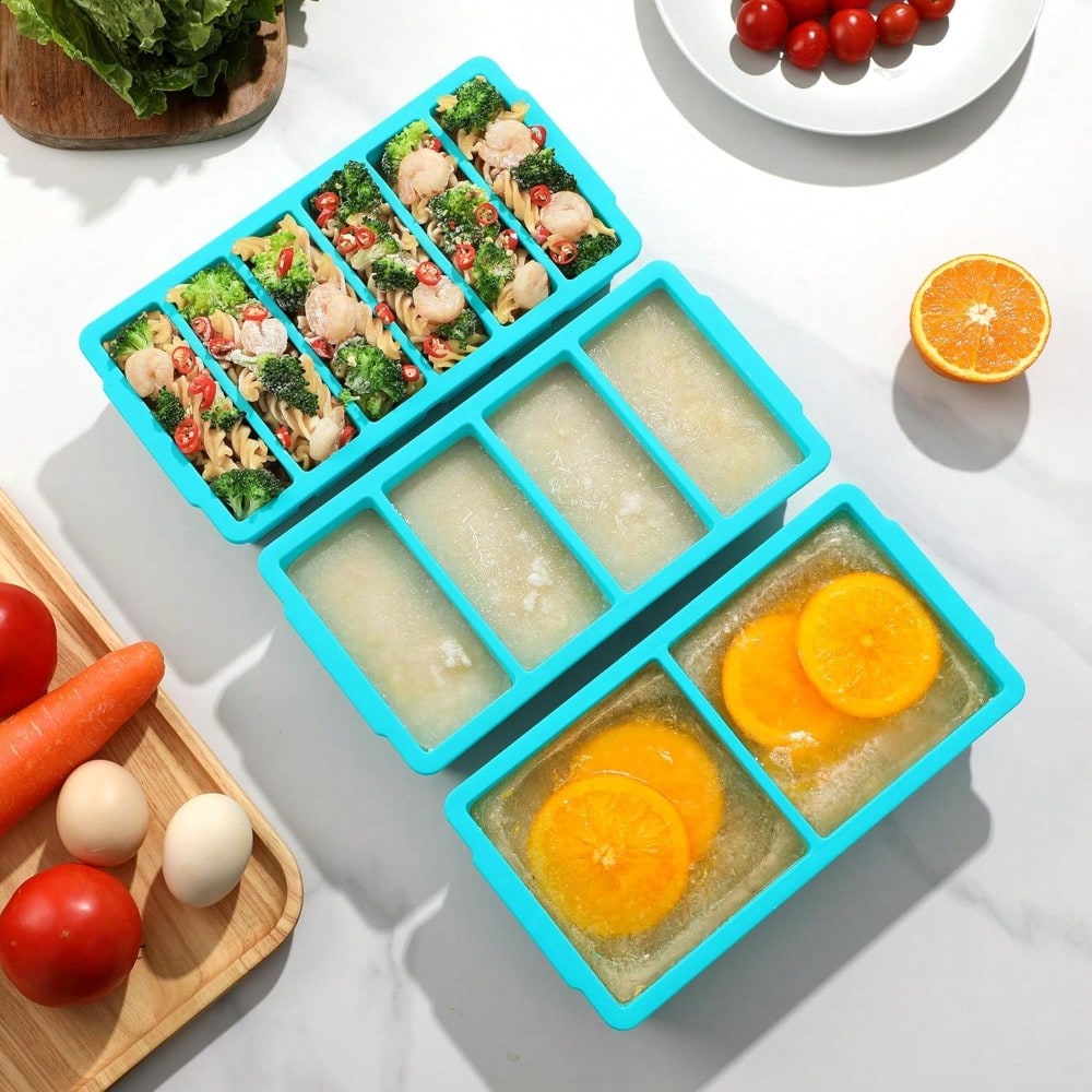 3-Pack Silicone Freezer Trays  - Meal Prep Freezer review and price