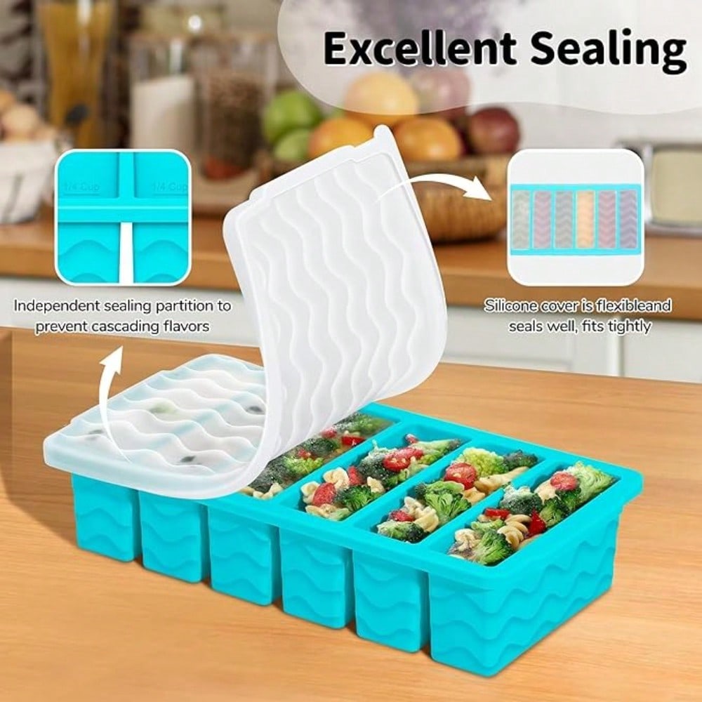 3-Pack Silicone Freezer Trays  - Meal Prep Freezer review and price