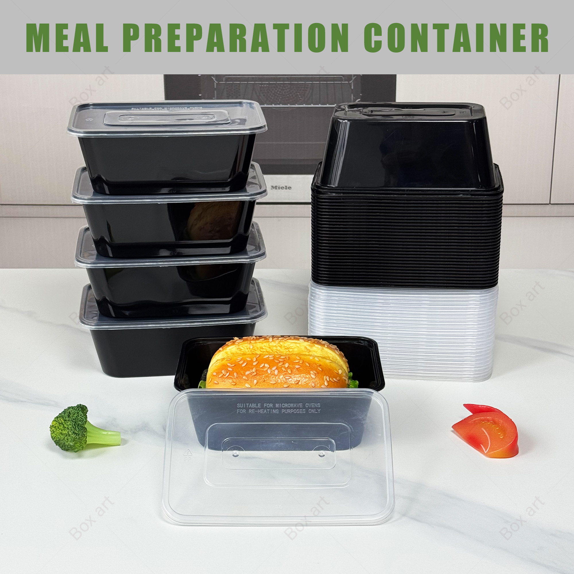 15/50Pcs, 720ml Rectangular Me - Meal Prep Menu review and price