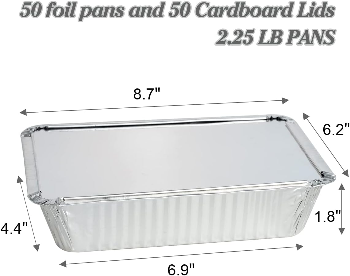 MOACOCK 50 Pack Aluminum Pans  - Meal Prep Menu review and price