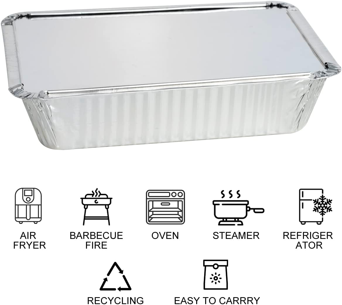MOACOCK 50 Pack Aluminum Pans  - Meal Prep Menu review and price